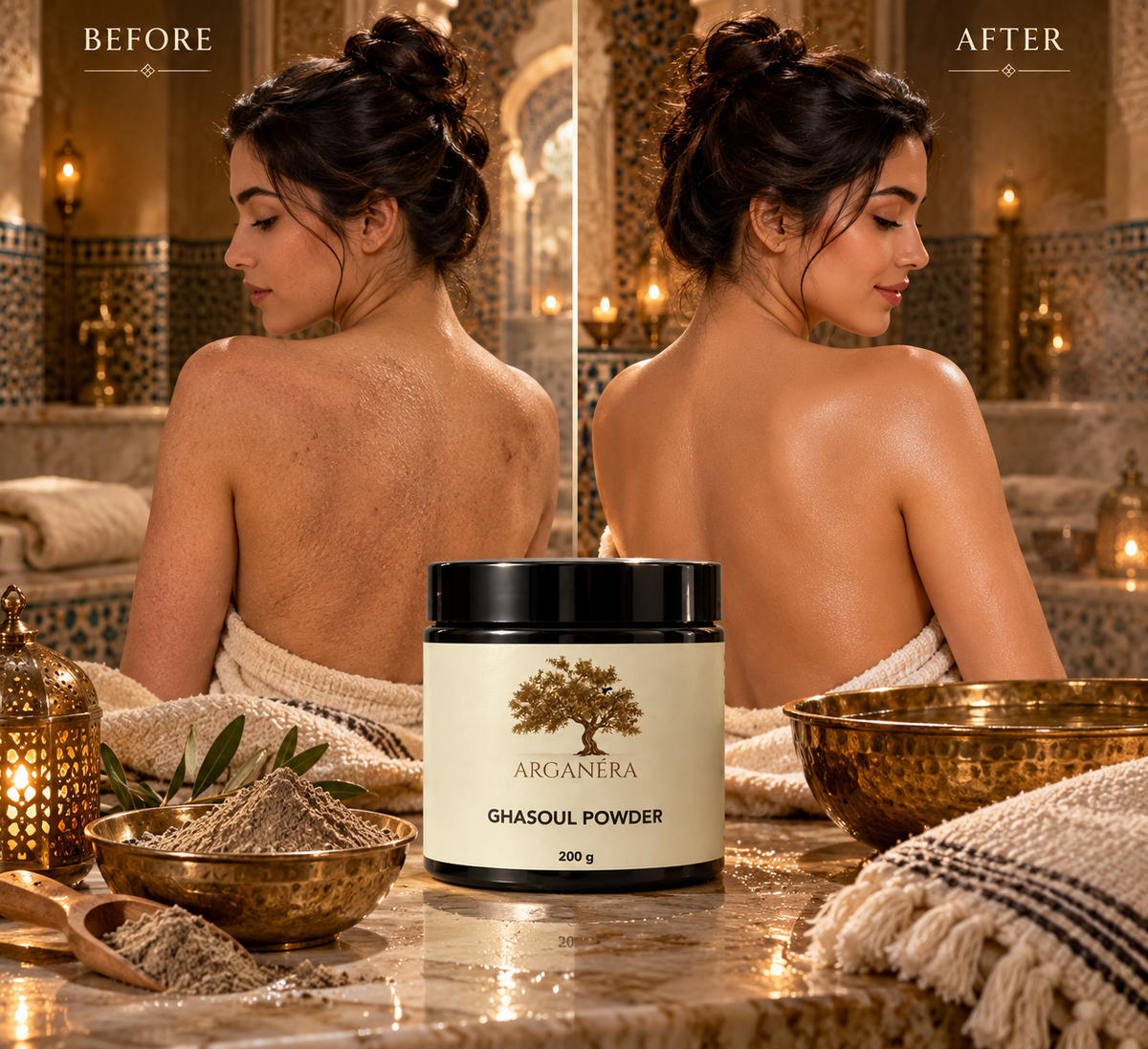 ARGANÉRA Authentic Moroccan Ghassoul Powder – 200g